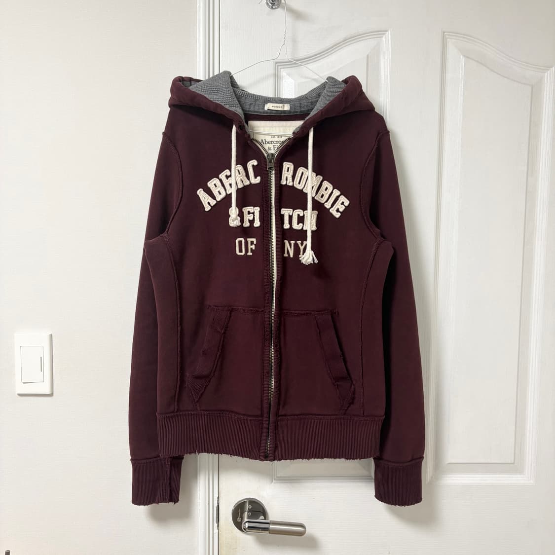대대대장) 아베크롬비 딥버건디 후드집업 s 상품이미지4