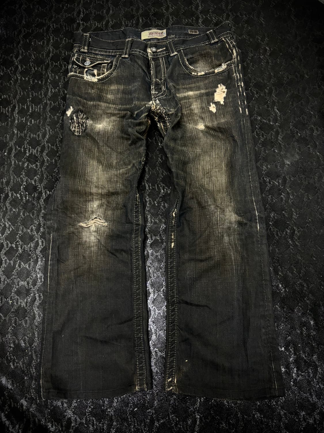 “Vintage” Grunge Washed Black Pants 상품이미지5