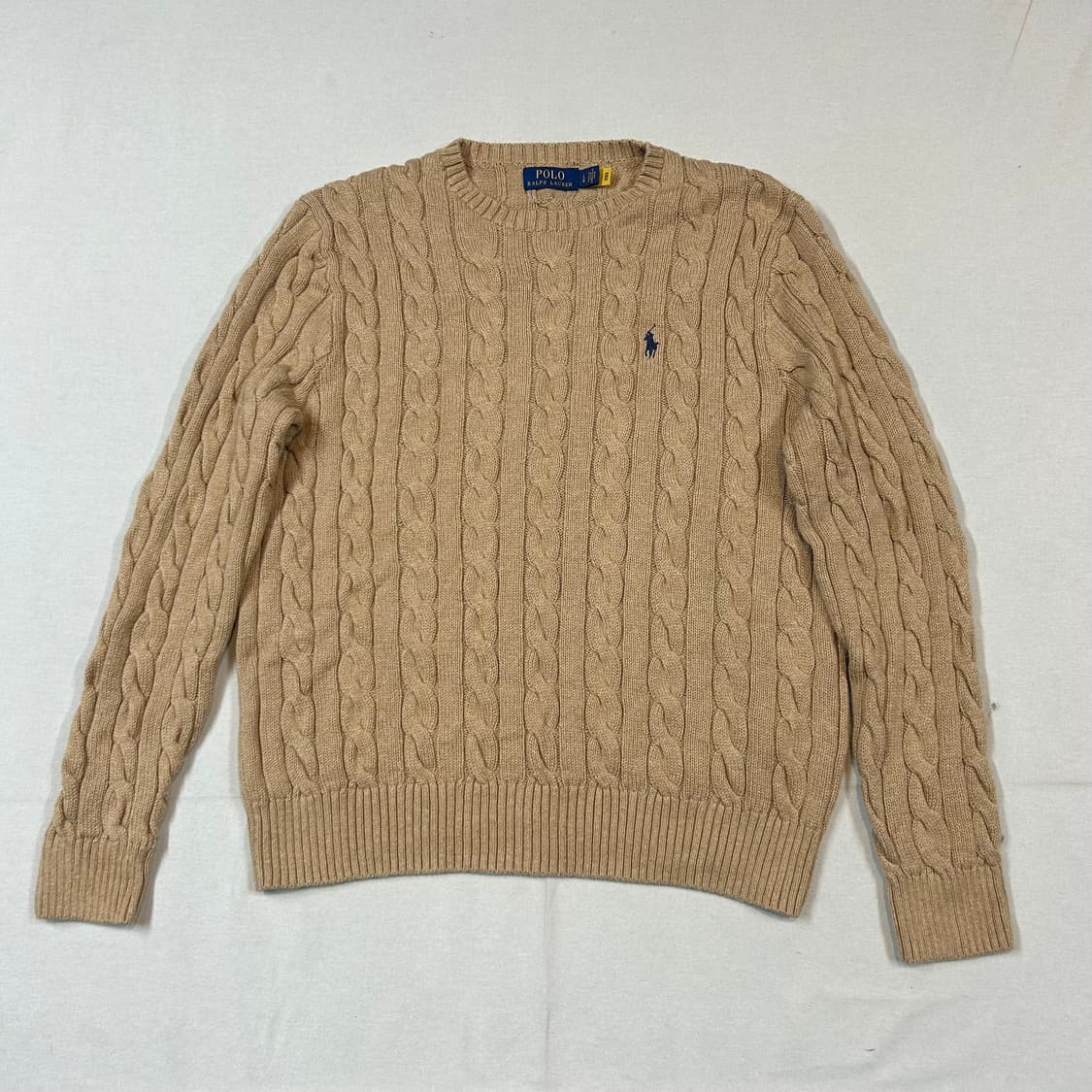 L) 폴로 랄프로렌 케이블 꽈배기 니트 신형 큐알탭 상품이미지1