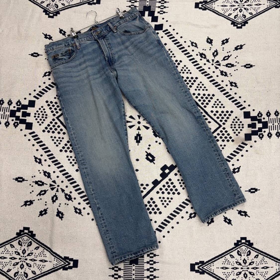 폴로 랄프로렌 소가죽패치 스판 데님 청바지 34인치 P00078 상품이미지1