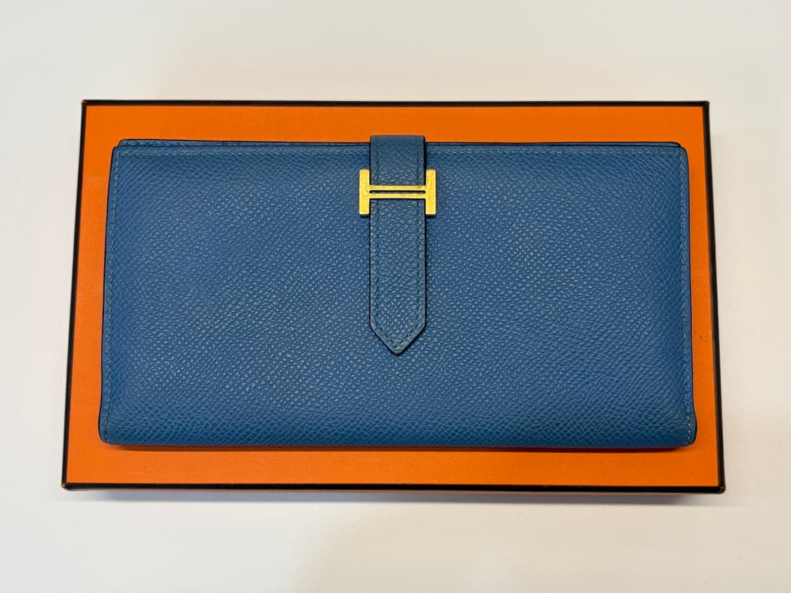에르메스 베안 장지갑 아주르 금장 C각인 상품이미지2