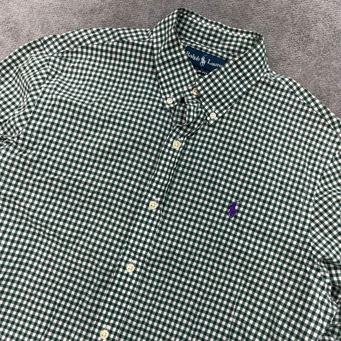 M 폴로 랄프로렌 긴팔 깅엄 체크 셔츠 상품이미지2