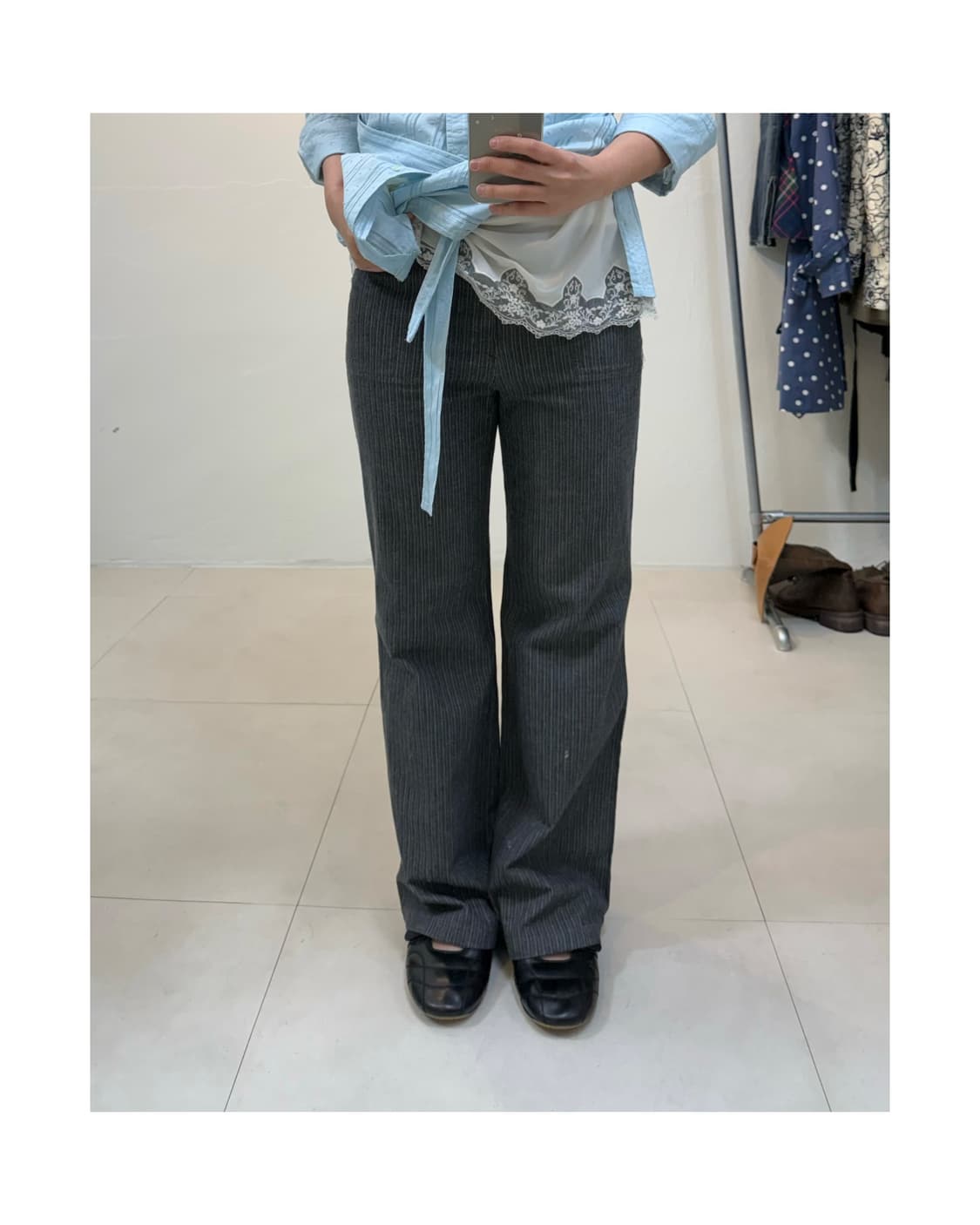 빈티지 스트라이프 팬츠 상품이미지1