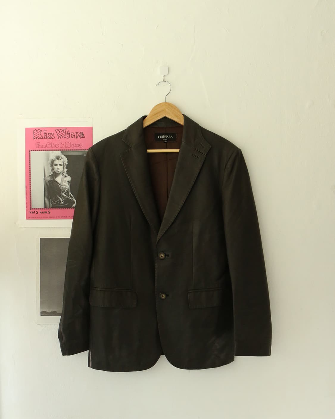 브라운 레더 블레이저  상품이미지3