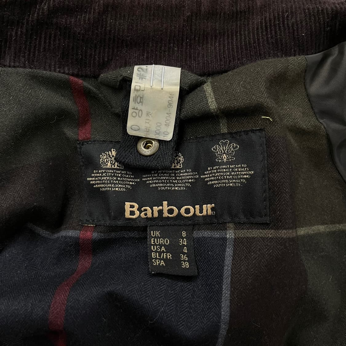 [정품/8] 바버 아콘 왁스 코튼 자켓 b19 상품이미지6