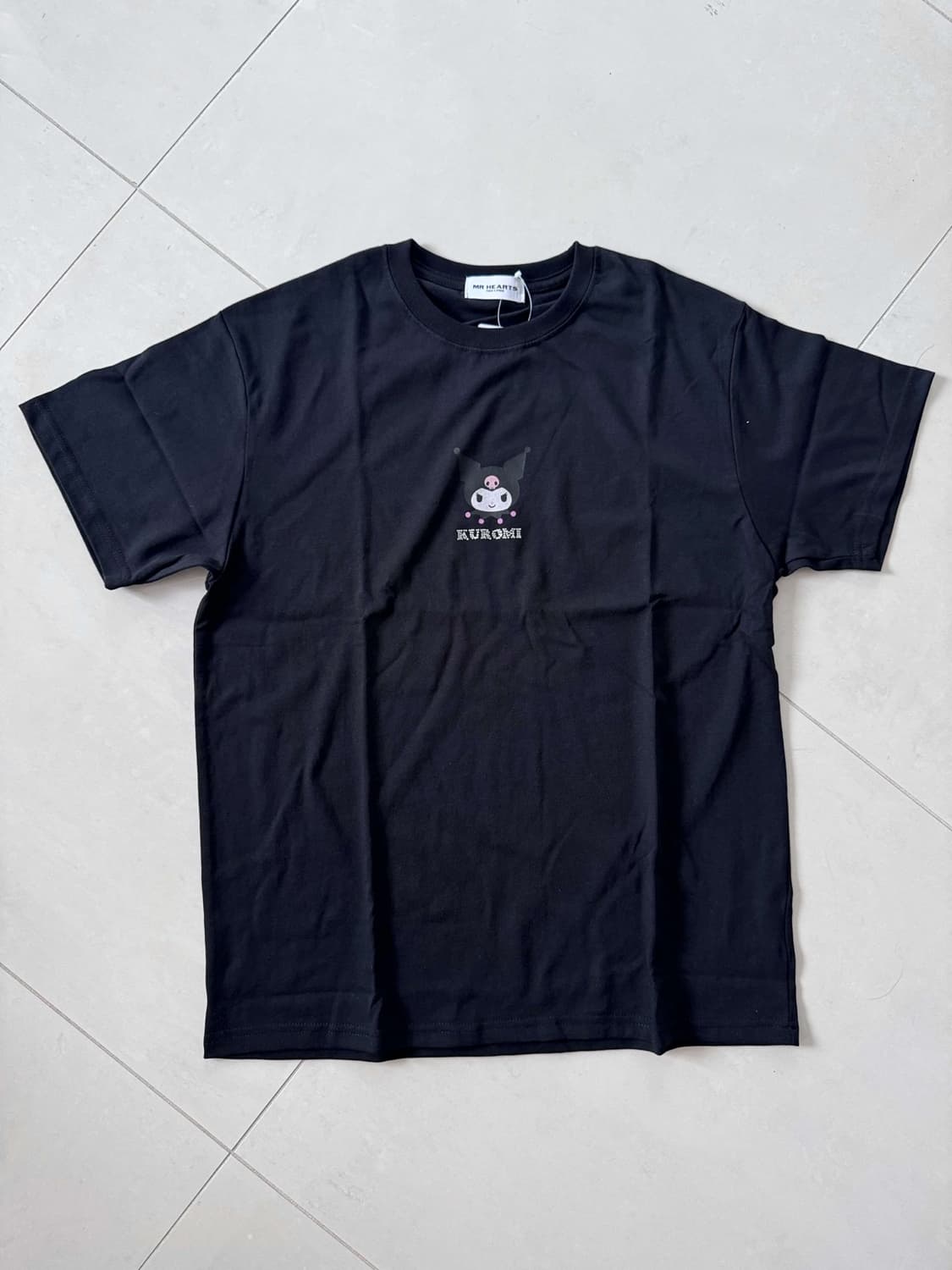 RHINESTONE FORNT PRINT CREW NECK TEE 상품이미지1
