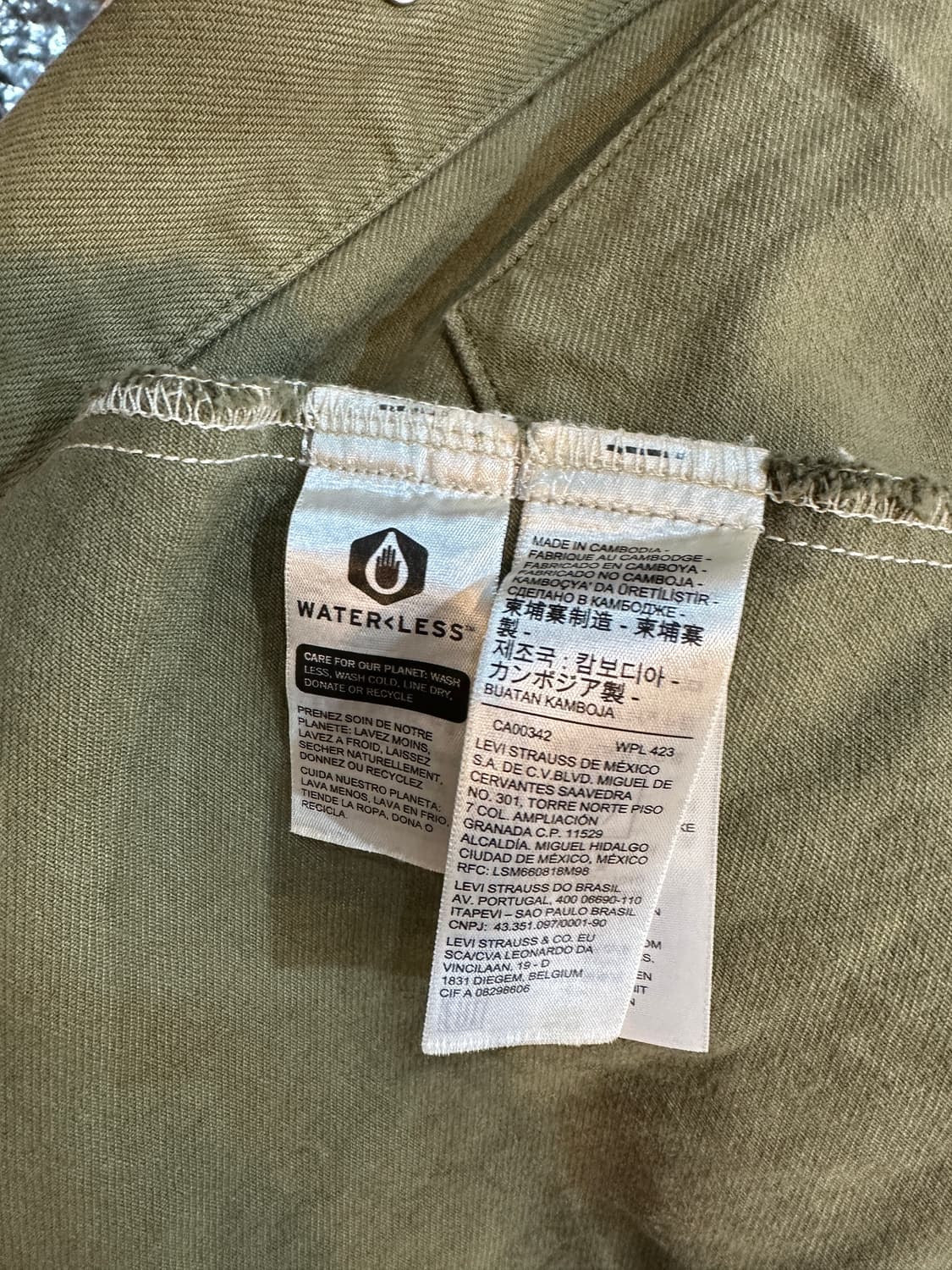 리바이스 실버탭 라인 데님 자켓 카키 M 상품이미지6