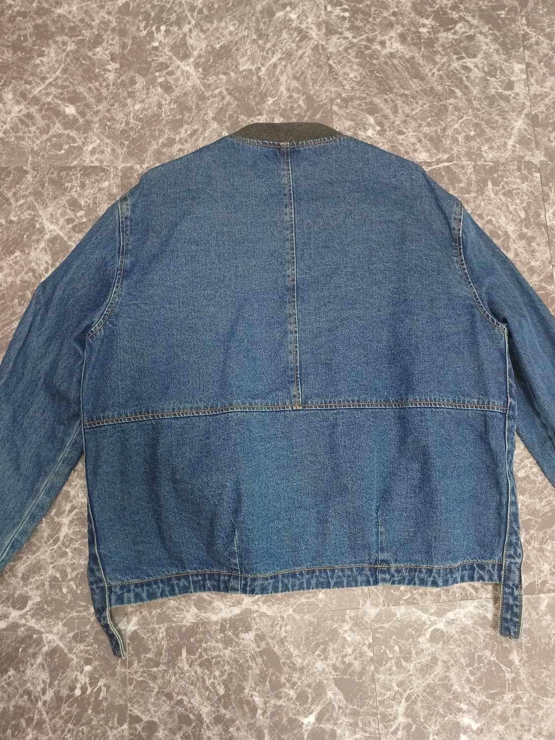 진청 데님 노카라 크롭 자켓  상품이미지7