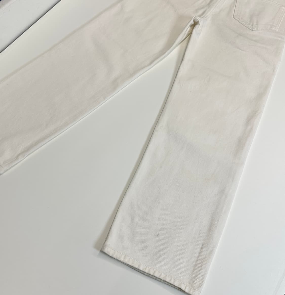 앤더슨벨 화이트 데님 와이드 s 상품이미지5