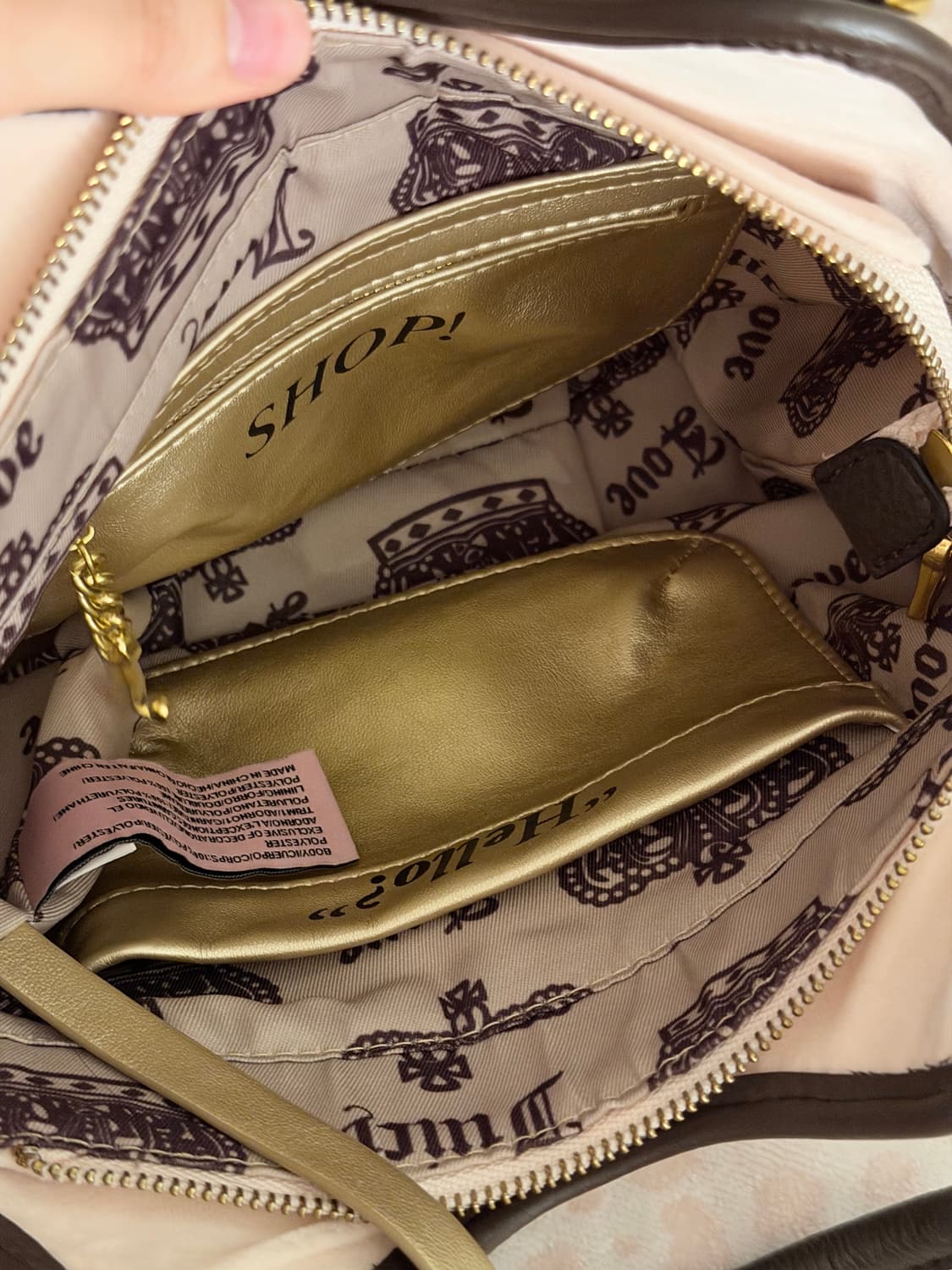 쥬시꾸뛰르 핸드백 하우스 오브 쥬시 베이비핑크 갸루 핀터깔 상품이미지5