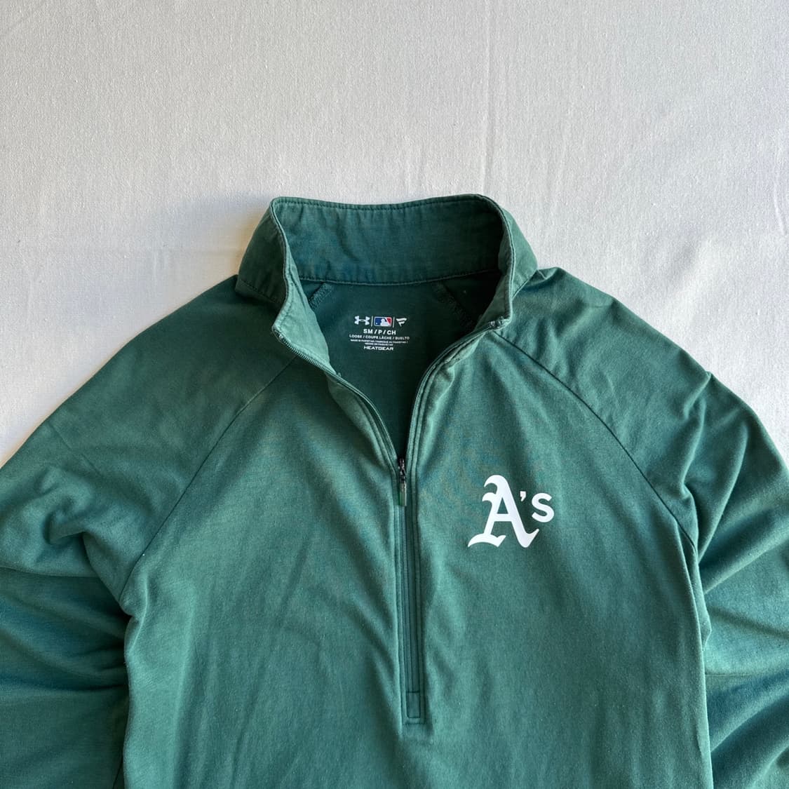 언더아머 오클랜드 애슬레틱스 쿼터지프 풀오버 (그린 / 루즈핏) 상품이미지4