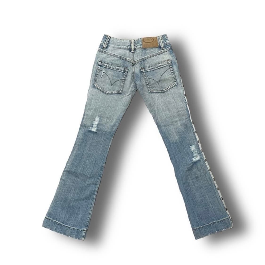 로우라이즈 스터드 부츠컷 데님팬츠 상품이미지2