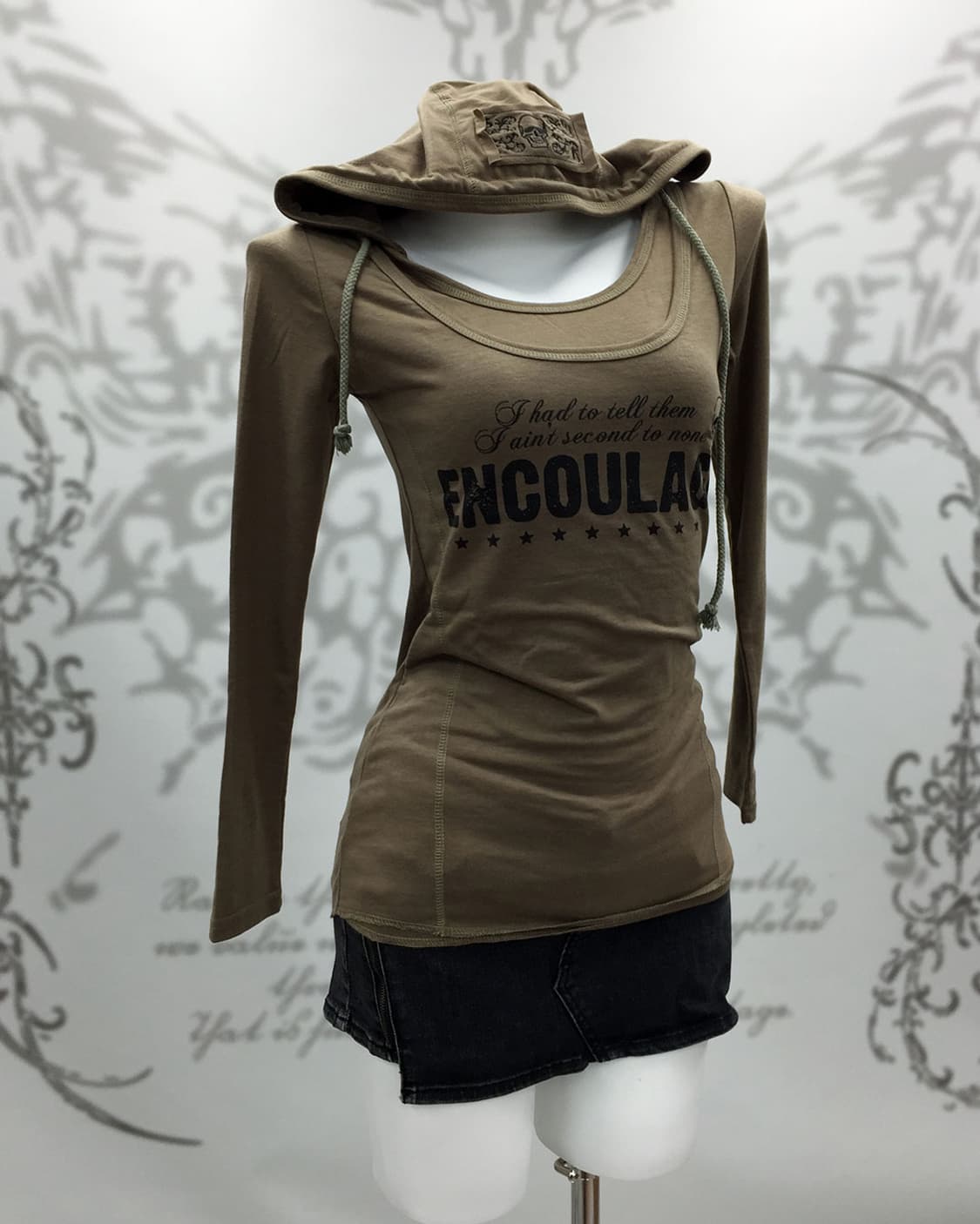 Archive Style Grunge Layered Hoodie 상품이미지1