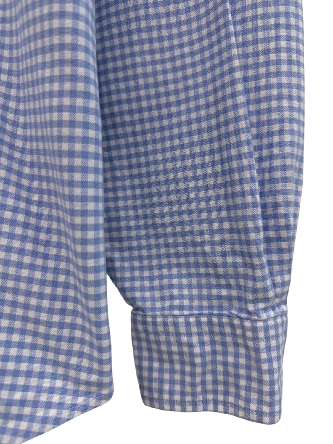 폴로 체크셔츠 화이트&스카이블루 (M,클래식핏) 상품이미지4