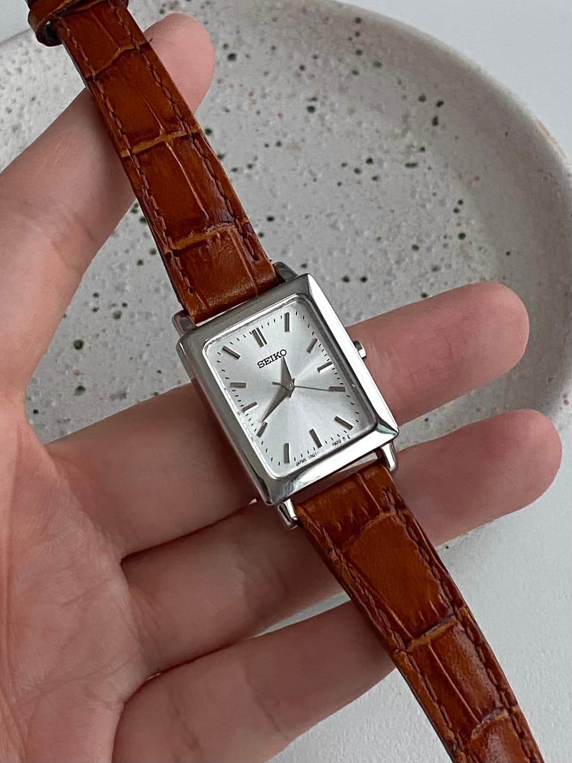 Seiko 세이코 스퀘어 실버 쿼츠 상품이미지4