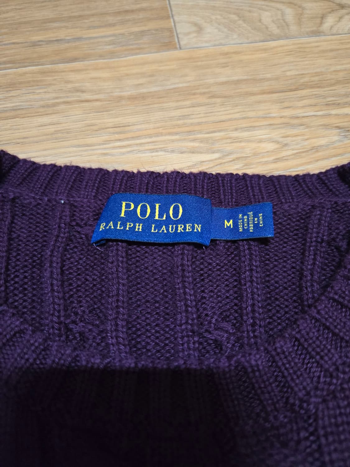 폴로 랄프로렌 정품 버건디 케이블 니트 상품이미지6