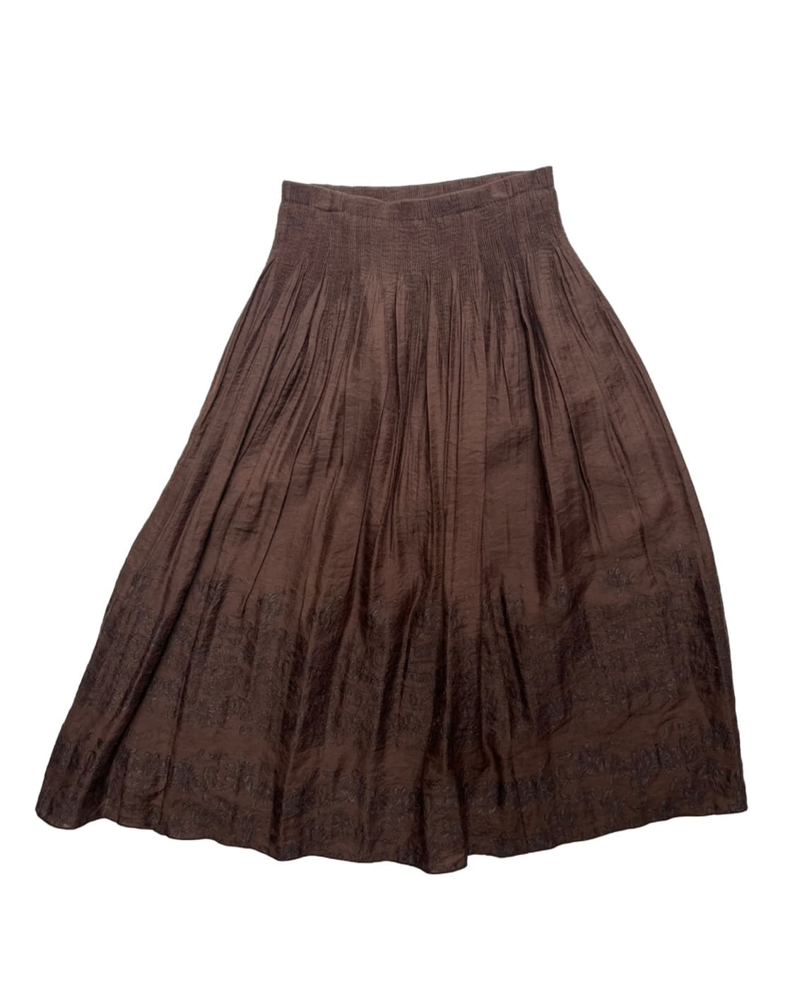 Brown stitchwork skirt 상품이미지1
