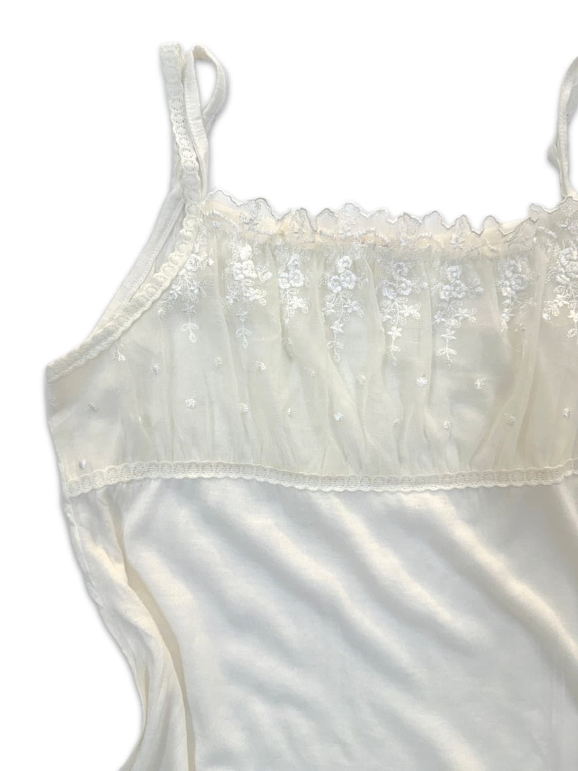 빈티지 레이스 프릴 레이어드 모리 슬리브리스 상품이미지3