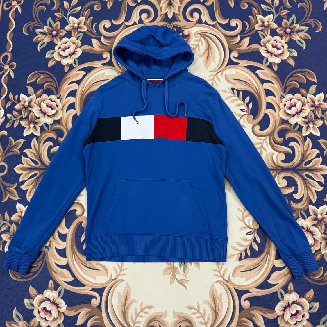 (L)타미 힐피거 Tommyhilfiger 빅로고 후드티셔츠(블루) 상품이미지1