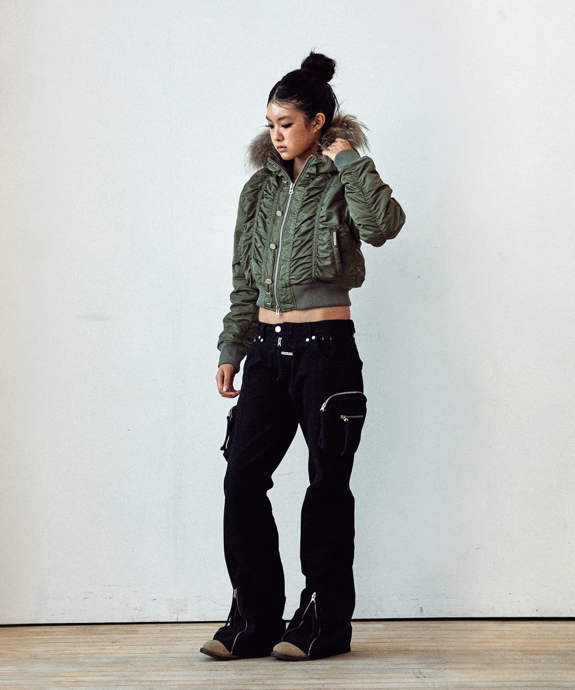 더 바이닐 하우스 퍼 후드 MA-1 자켓 상품이미지3