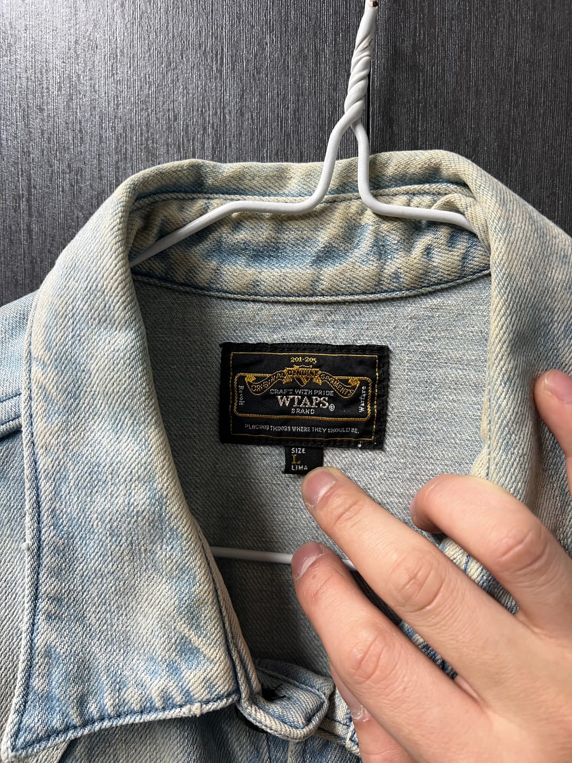 더블탭스 12AW 웨스턴 올맨 더티워싱 데님셔츠 상품이미지4