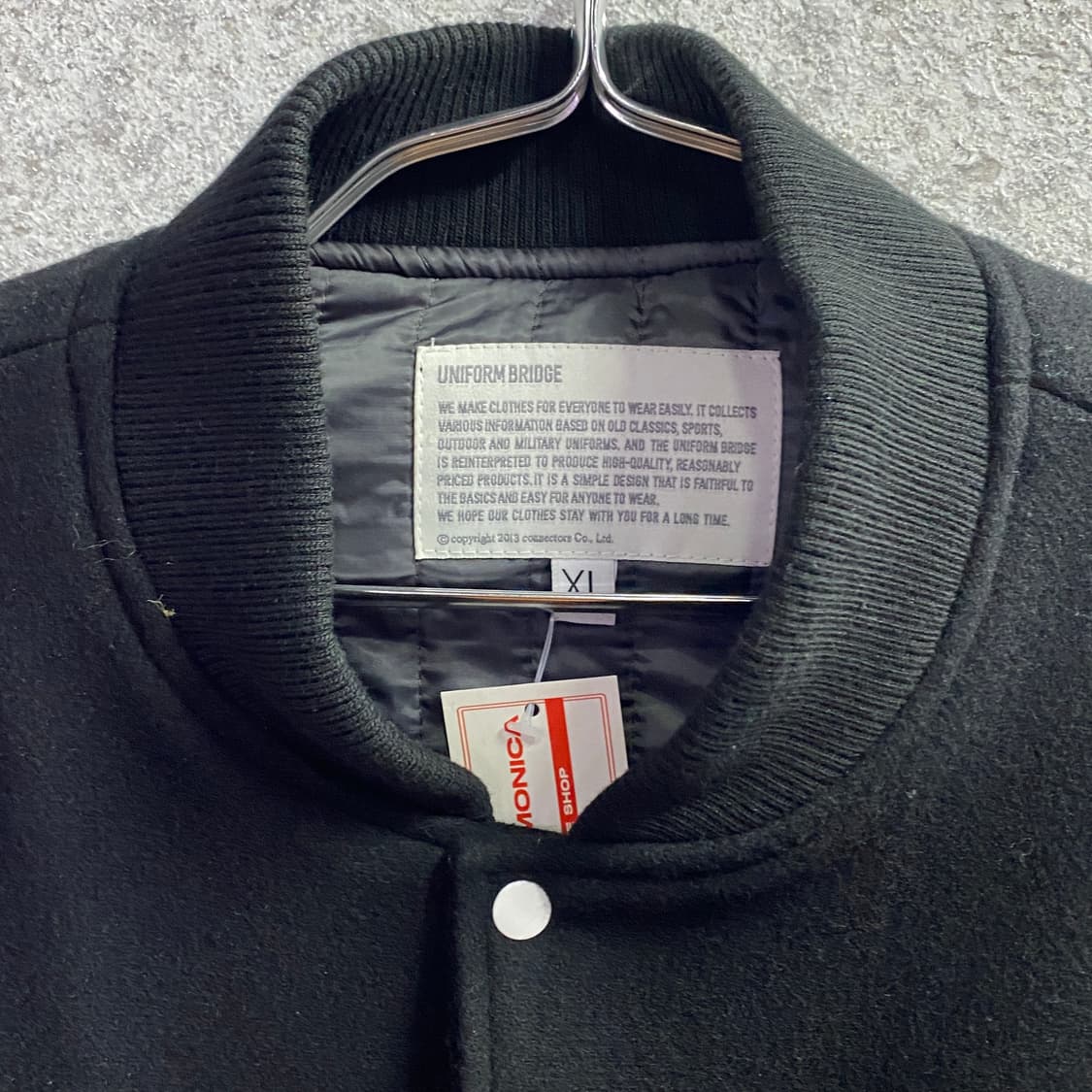유니폼 브릿지 블랙 바시티 자켓 B3272 상품이미지3