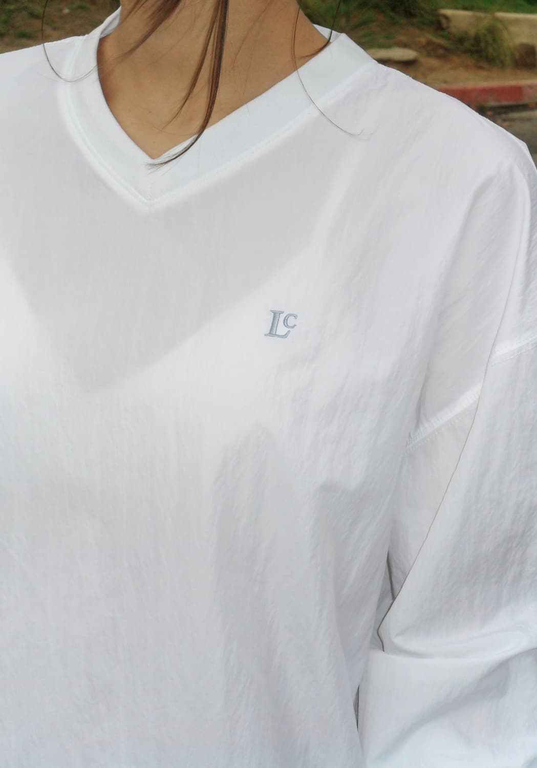 Low Classic LC 로우클래식 엘씨 나일론 스웨트셔츠 화이트 XL 상품이미지4