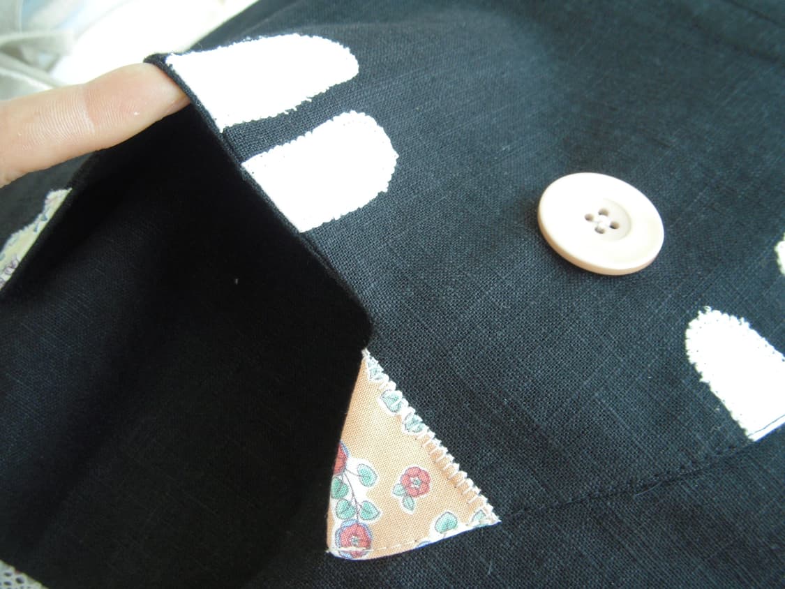 [HAND MADE] 핸드메이드 고양이 포켓 패치워크 숄더백 모리걸 상품이미지8