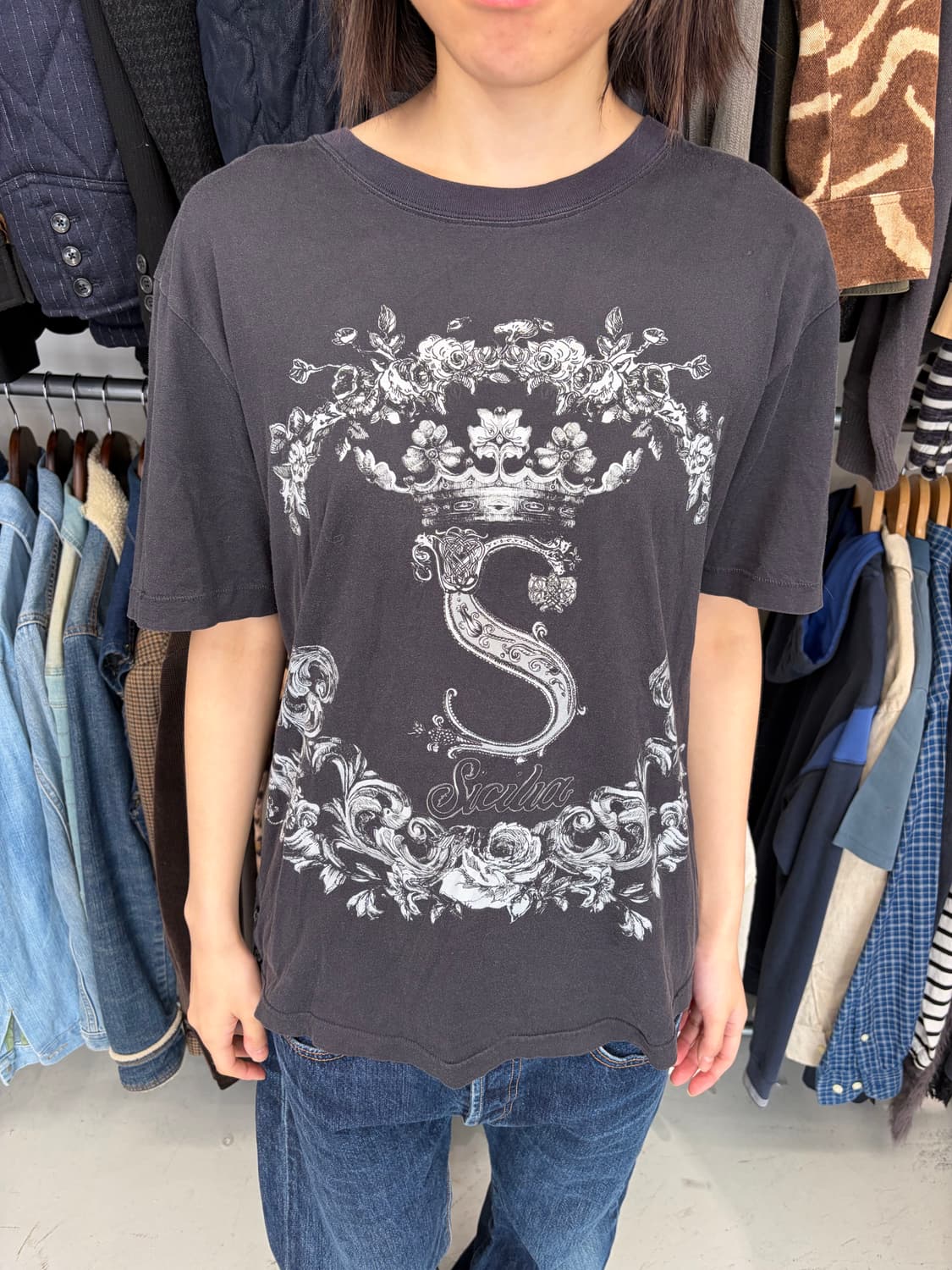 Dolce & Gabbana 크라운 S 그래픽 반팔 티셔츠 상품이미지1