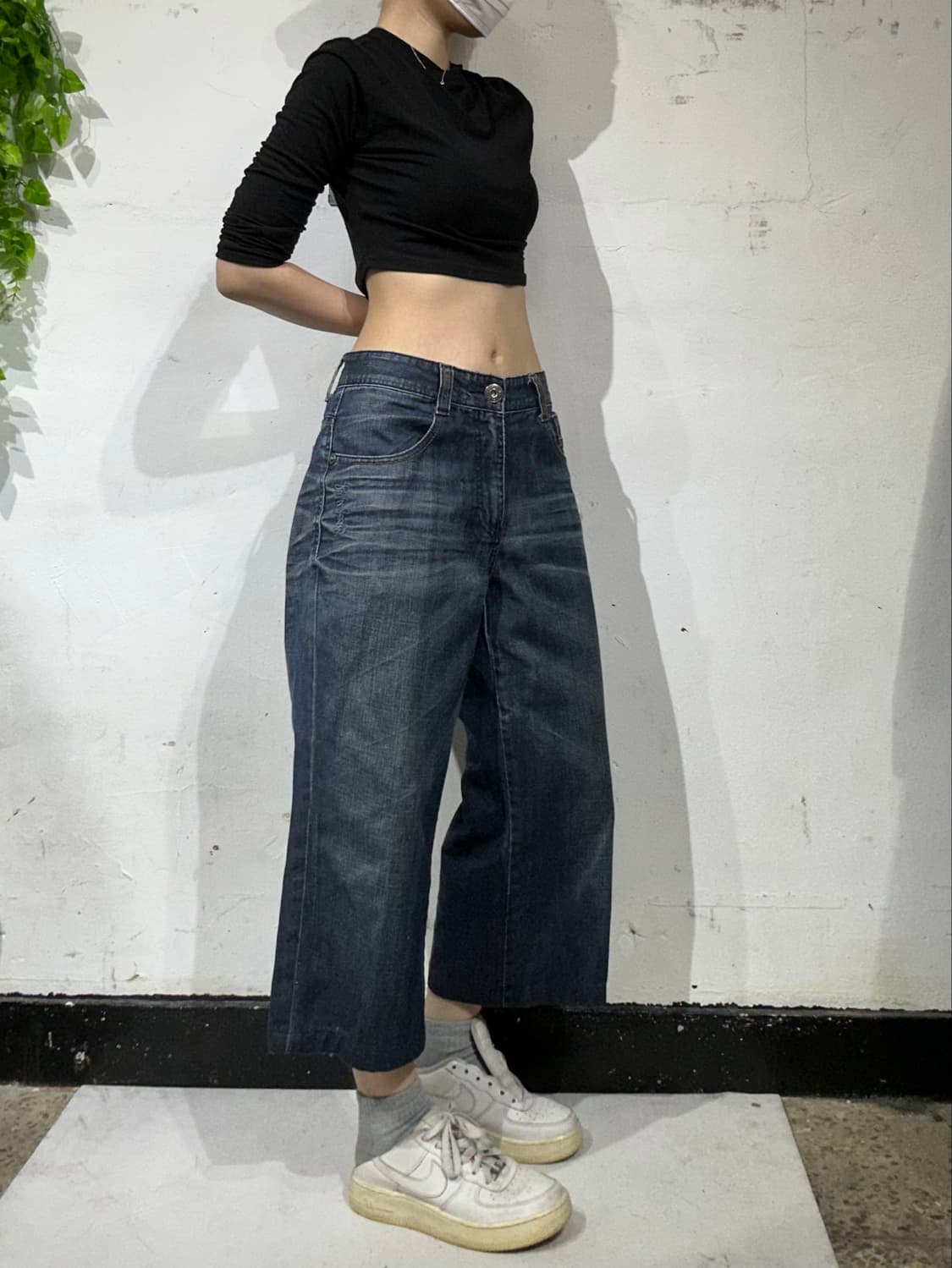 후부 진청 힙합 와이드 데님 팬츠 청바지  상품이미지1