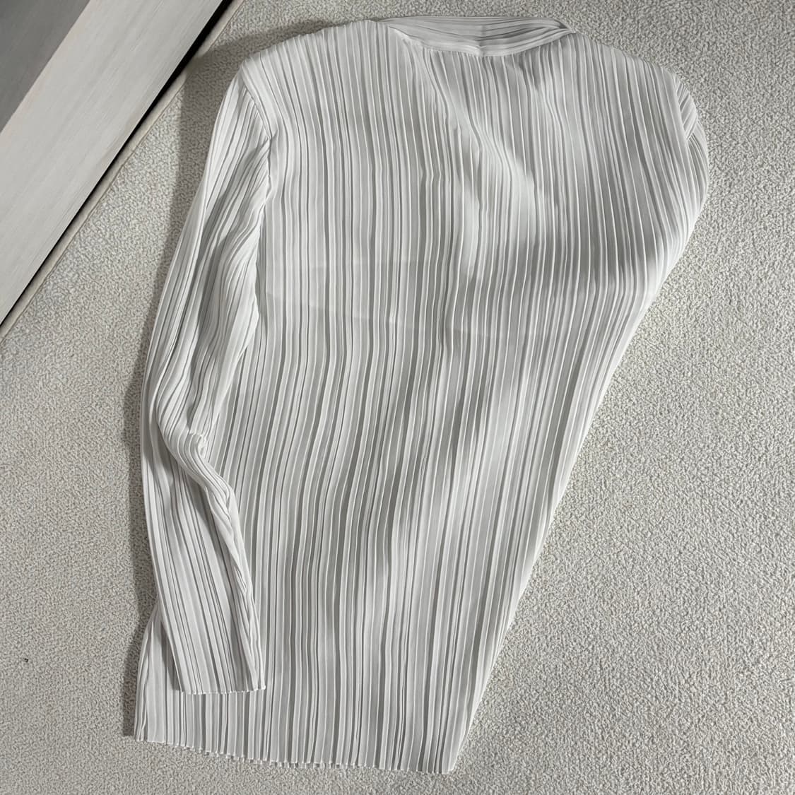 일본빈티지 화이트 진주단추 긴팔 탑 상품이미지4