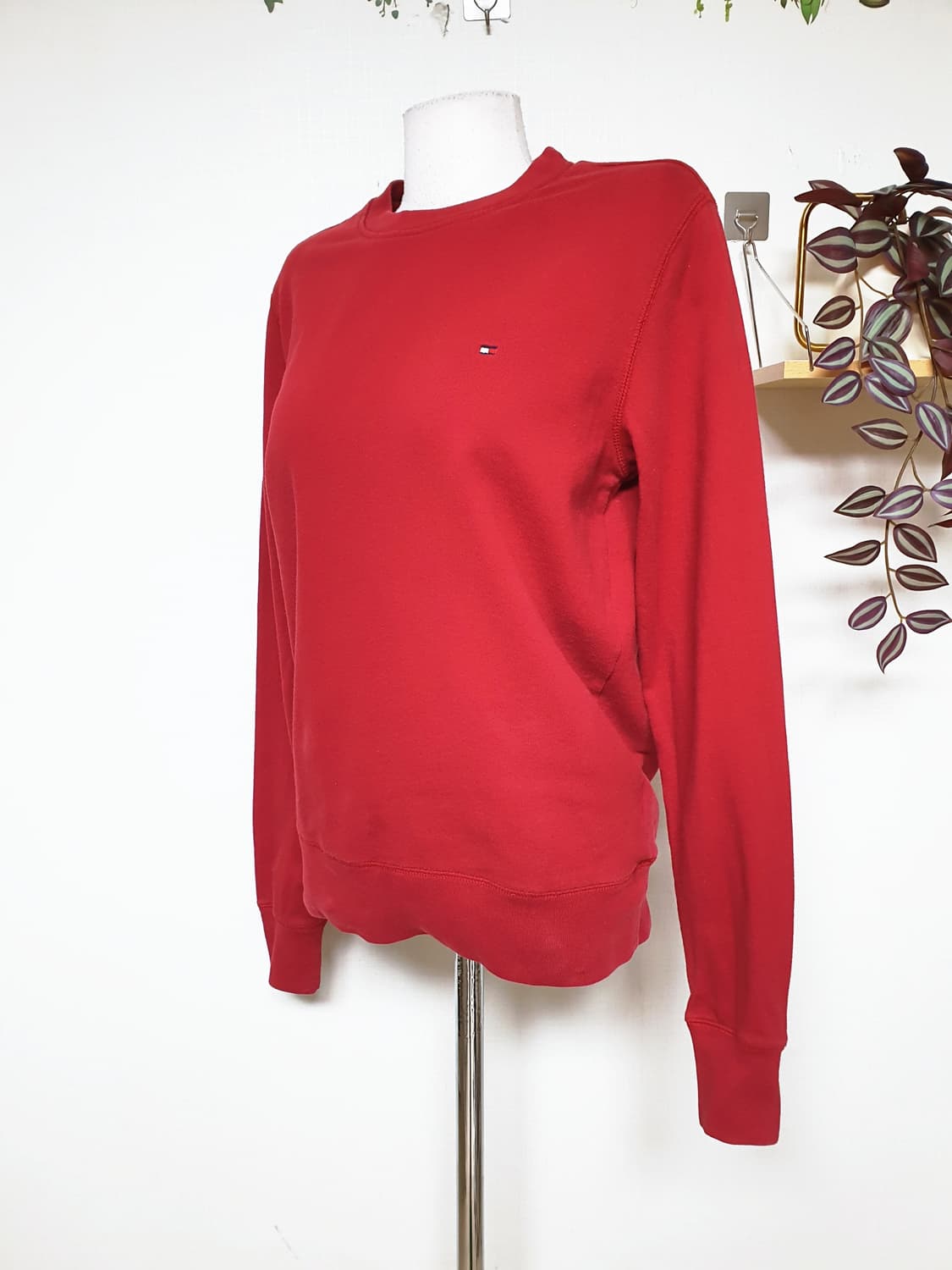 타미힐피거 맨투맨 S 레드 상품이미지4