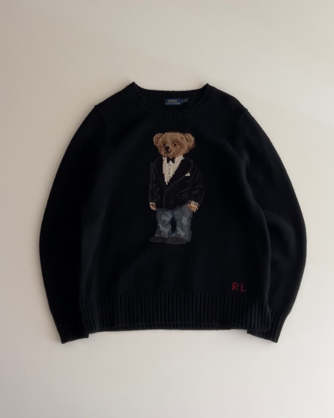 폴로 랄프로렌 턱시도 베어 울 니트 L 상품이미지1