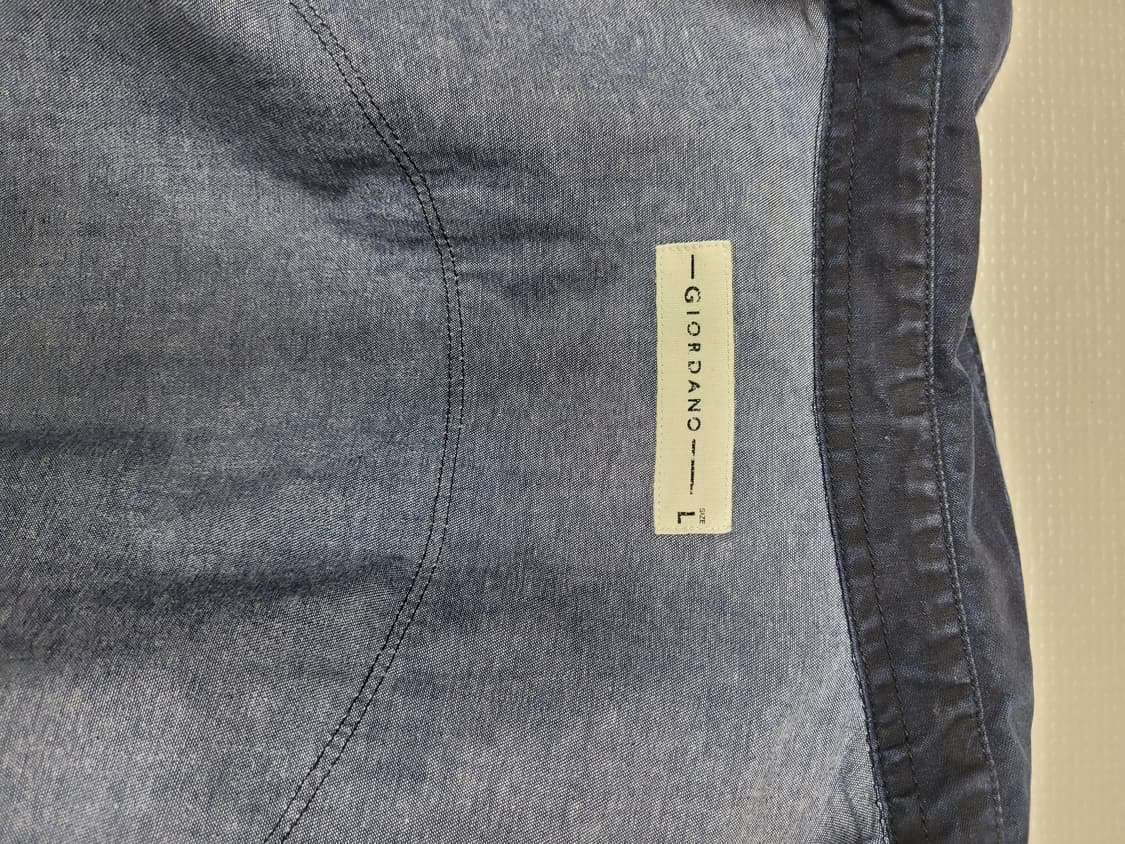 지오다노 Giordano 남자 데님 셔츠 L 다크네이비 상품이미지9