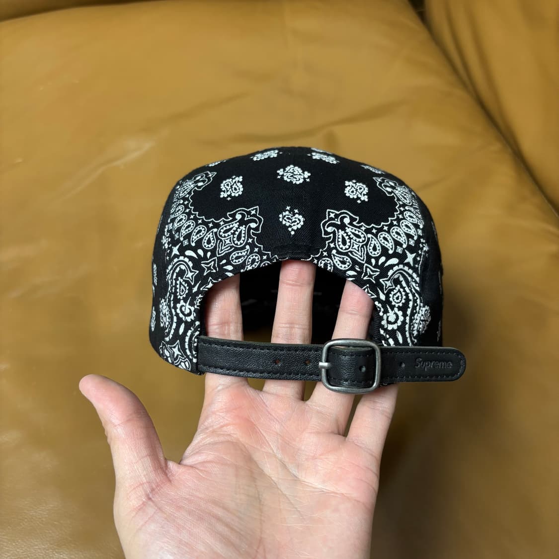 Supreme 슈프림 반다나 블랙 캠프캡 모자 Bandana Black 상품이미지7