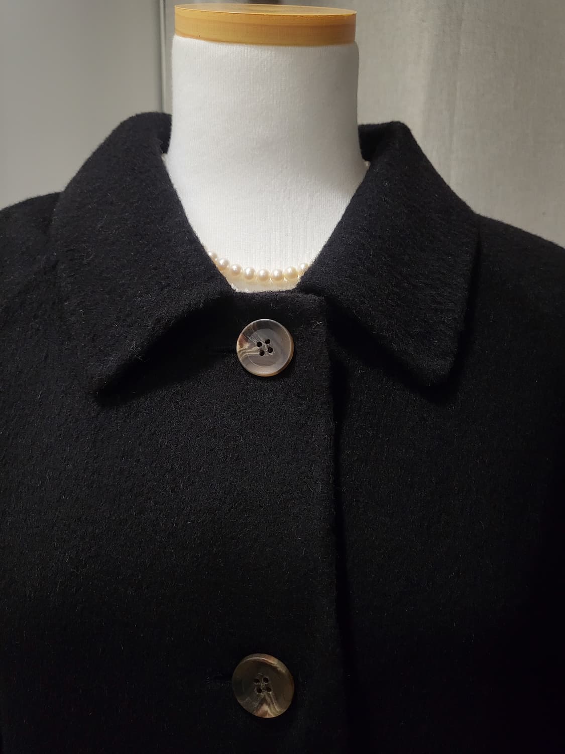 택포🎁새상품 울자켓 코트 핸드메이드 오버 루즈 단추 숏 상품이미지8