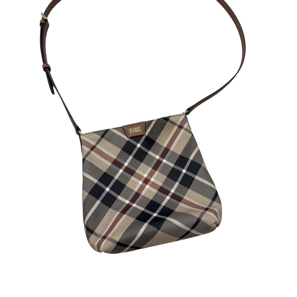 DAKS 닥스 여성 브라운 체크 크로스백 가방 상품이미지2