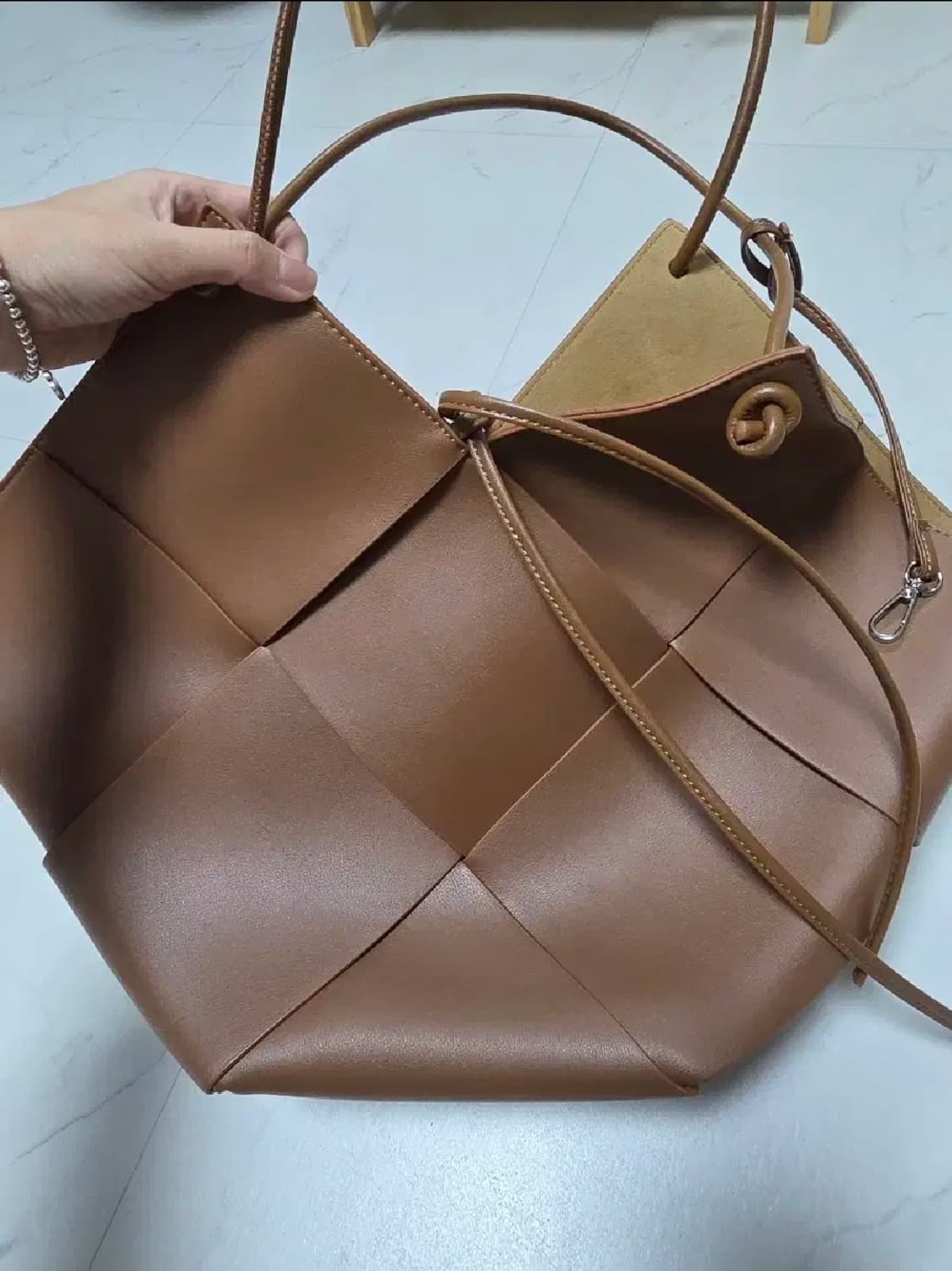 BOB ORE 밥오레 레더 브라운 백(카멜) 상품이미지3