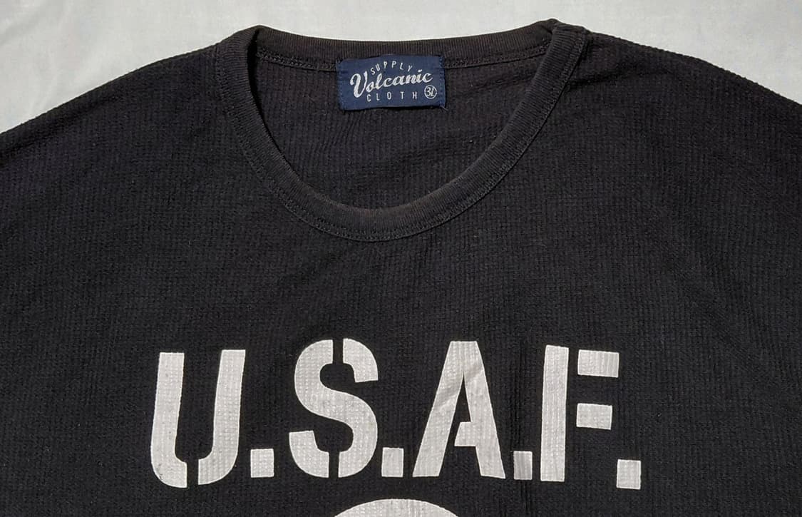 [3L] Volcanic USAF 툴레 공군기지 빈티지 와플 티셔츠 상품이미지2