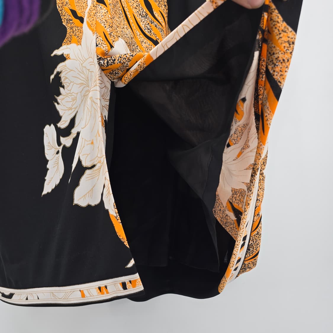 HAUTE COUTURE 블랙 오리엔탈 플라워 원피스 상품이미지8