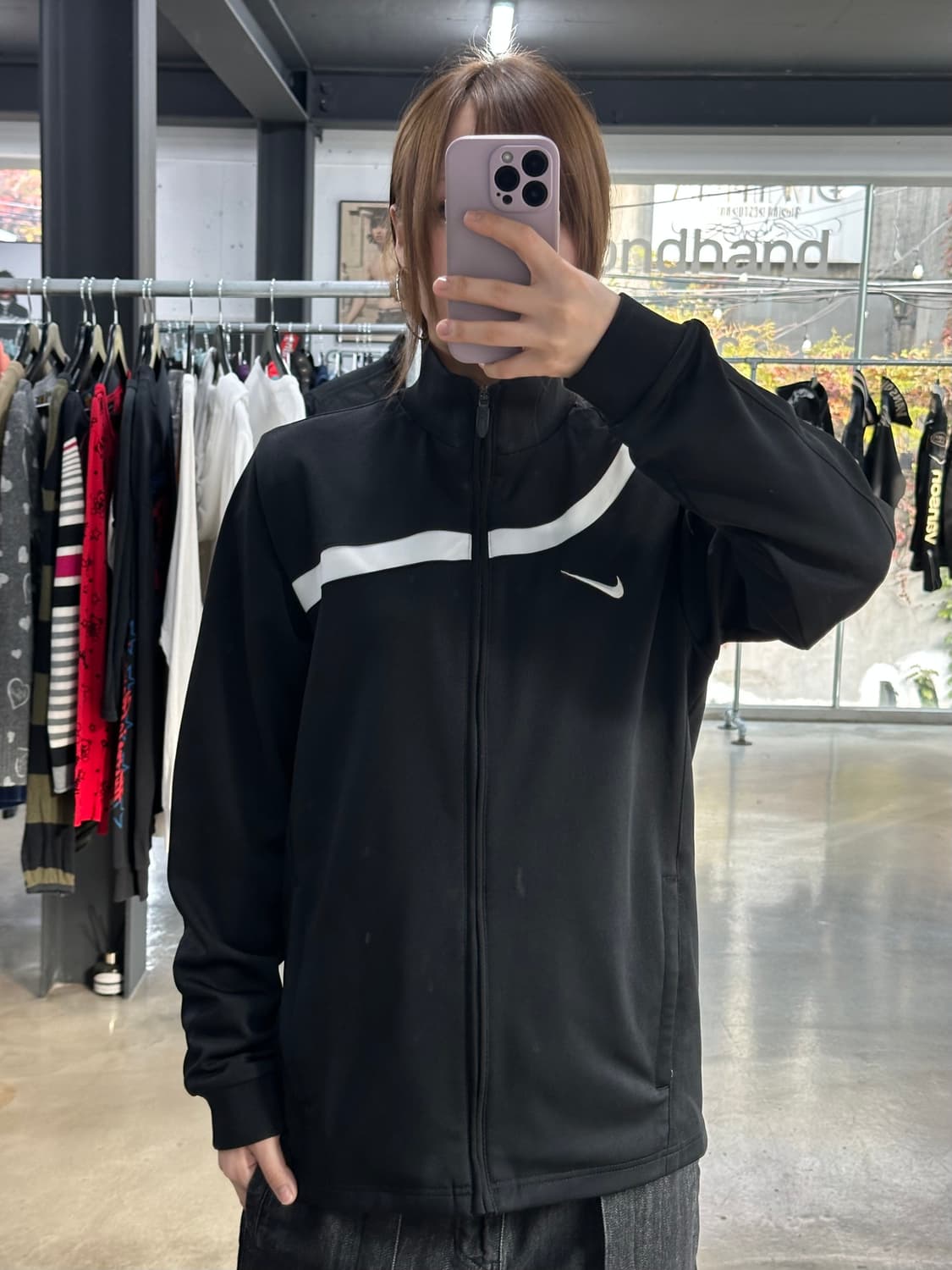 나이키 범고래 사선트랙 져지 매트블랙 상품이미지1