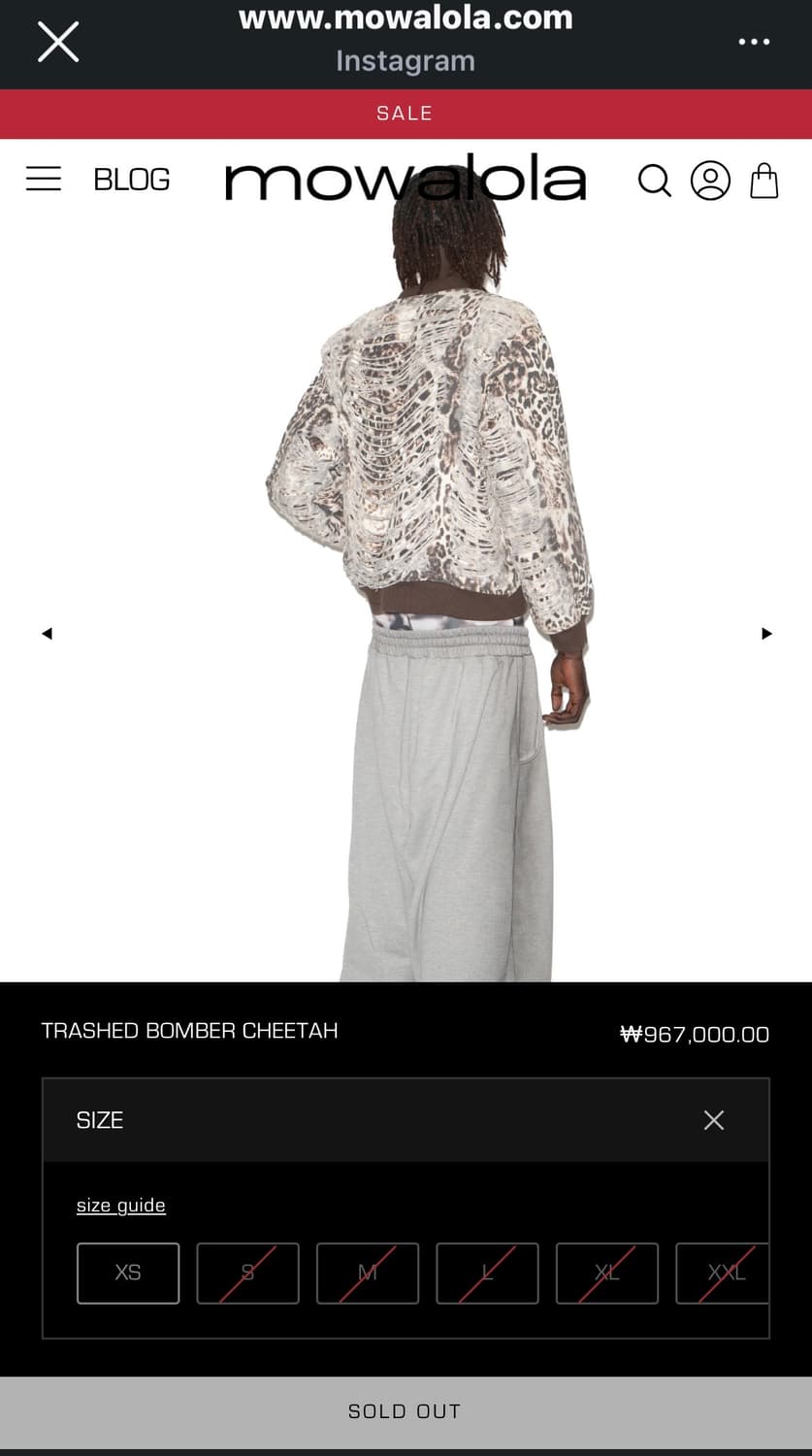 모와로라 x tsubi 치타 봄버 상품이미지2