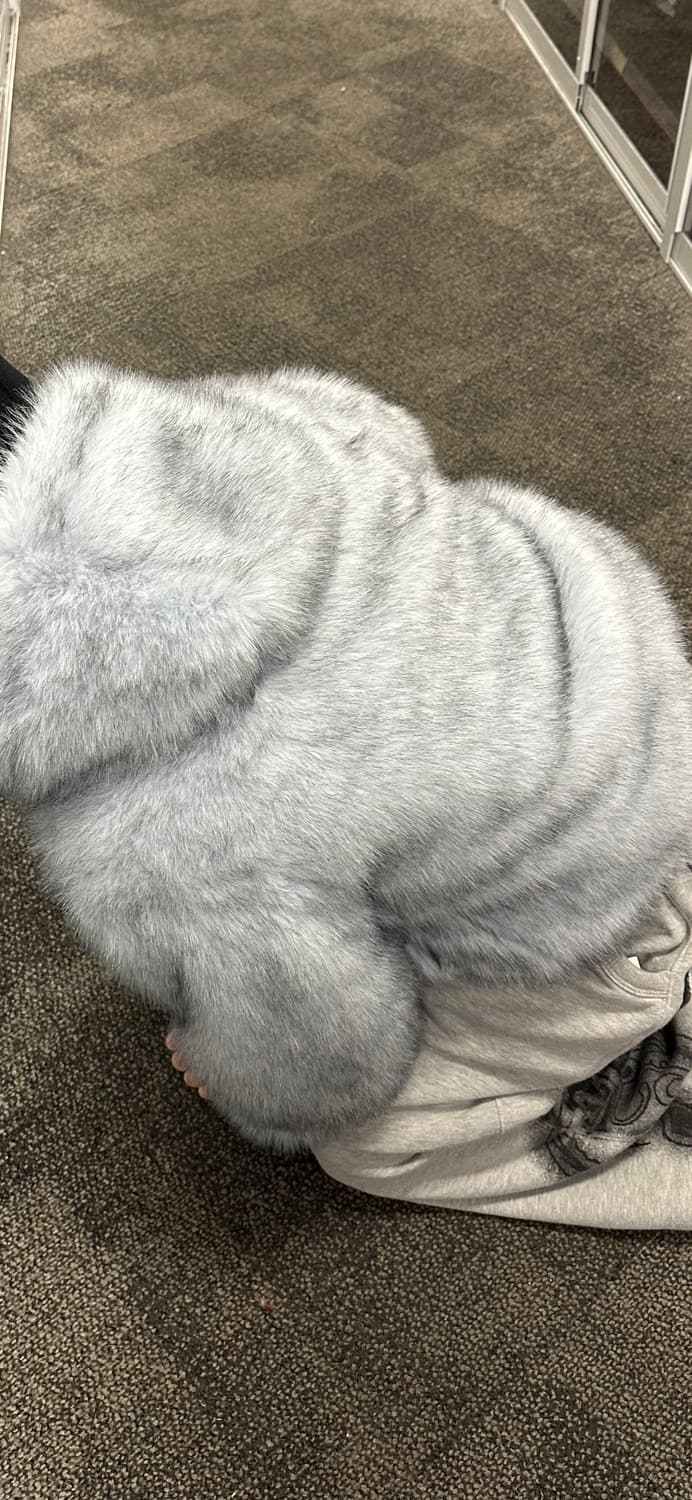 어반아웃피터스 화이트 그레이 후집 퍼 xs 상품이미지3