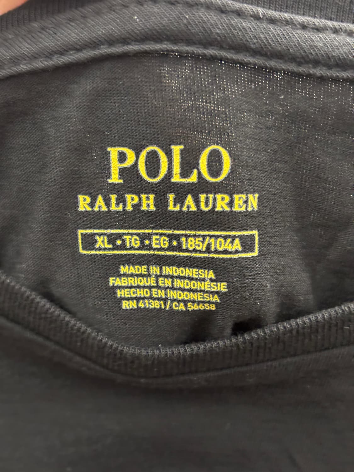 폴로 랄프로렌 레드 로고 반팔 티셔츠 블랙 XL 상품이미지4