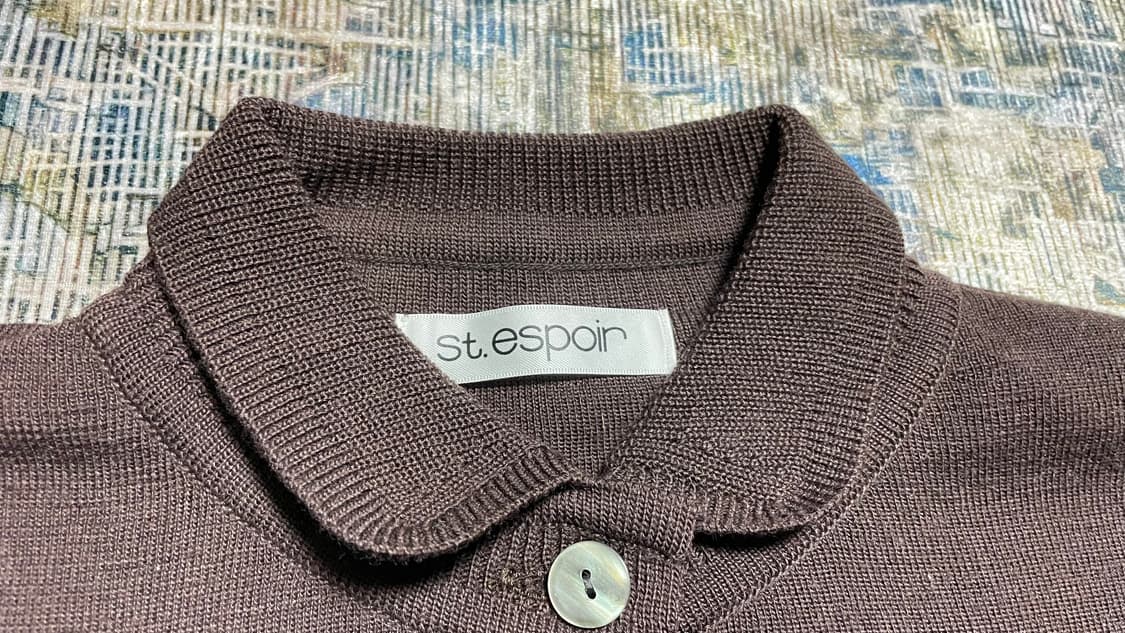 JPN 일본 빈티지 y2k 모리걸 루즈핏 브라운 버건디 니트 셔츠 가디건 상품이미지7