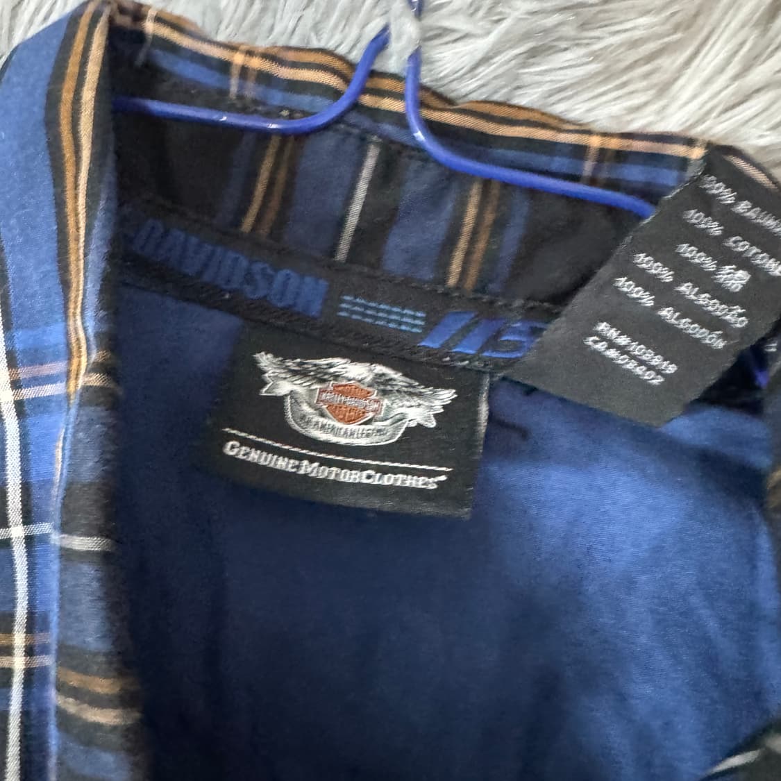 할리데이비슨 체크 반팔셔츠 S사이즈 상품이미지4