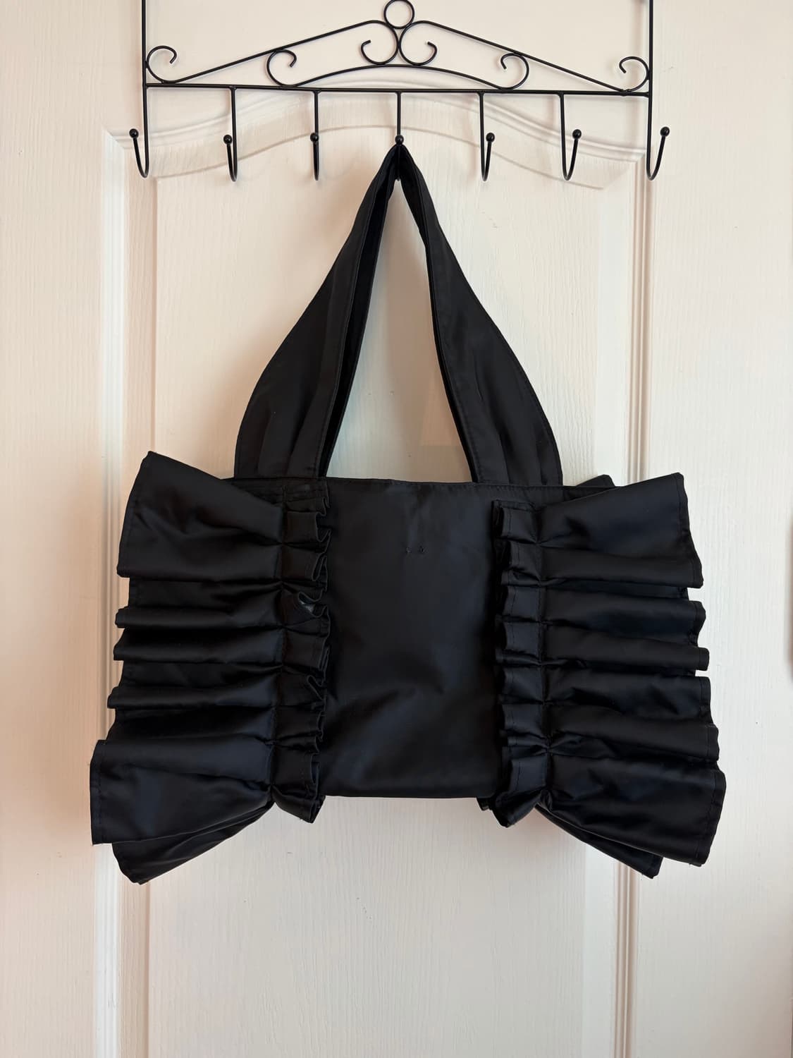 black prill ribbon tote bag 상품이미지2