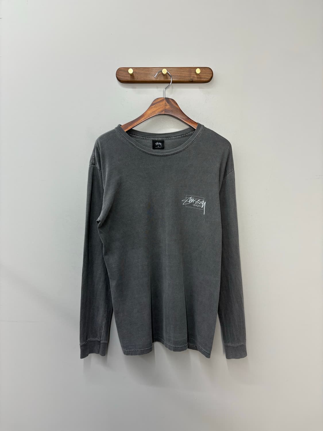 스투시 디자인 피그먼트 그레이 롱슬리브 A1911 상품이미지2