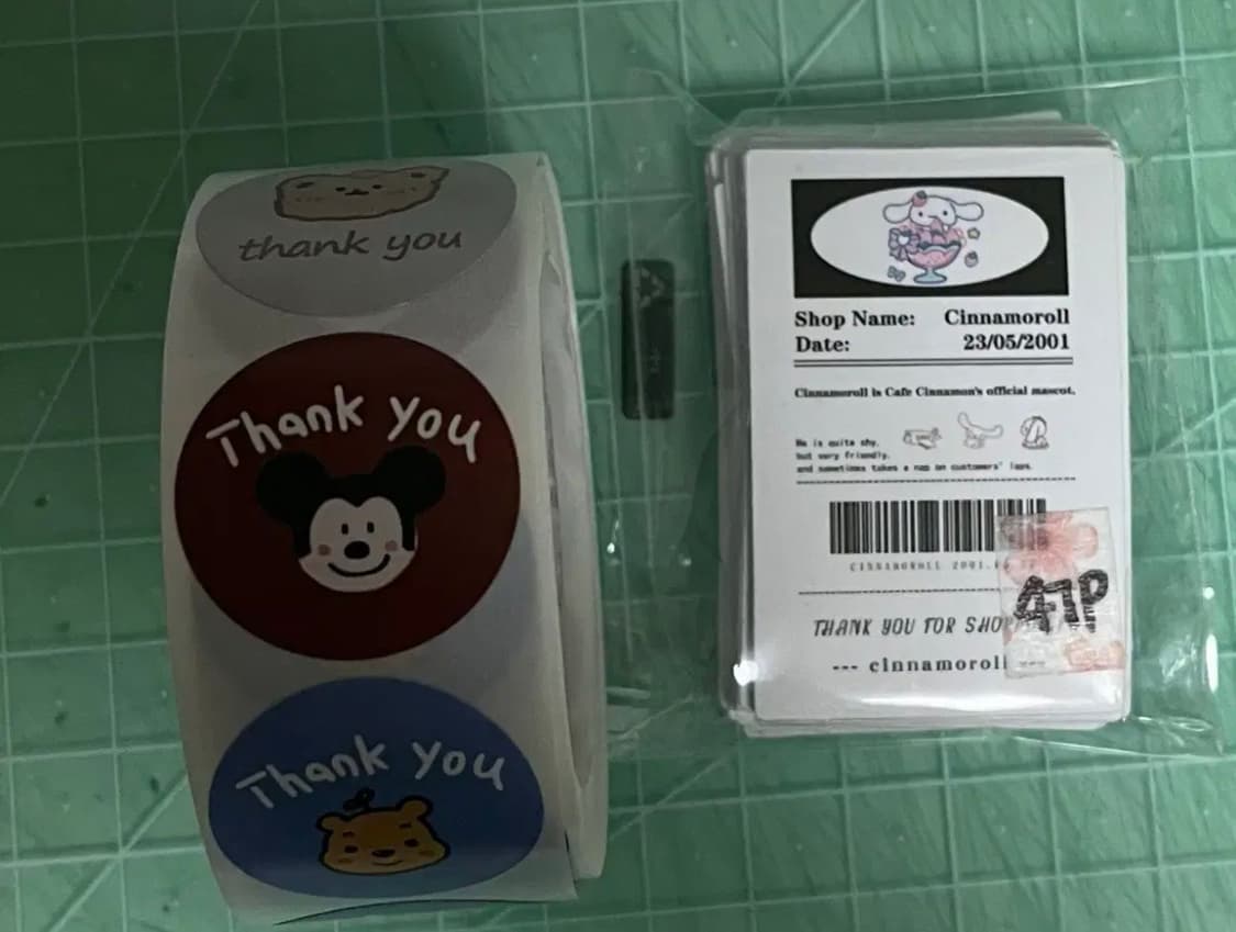 급처분|포장 스티커 세트(산리오,토끼,롤3) 상품이미지4