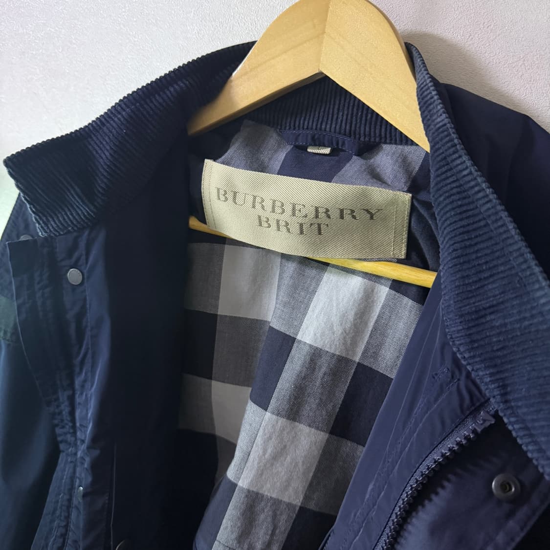 버버리 브릿 네이비 디테일 후드점퍼 L (슬림105) 상품이미지5